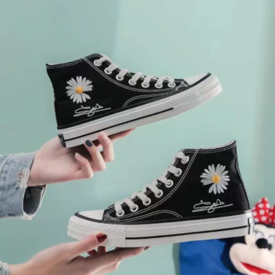 Spring flat bottomed students' small daisy shoes - Thumbnail 3