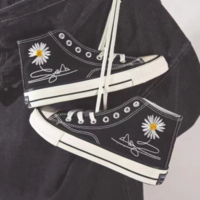 Spring Flat Bottomed Students' Small Daisy Shoes - Thumbnail 3