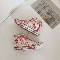  Hand Painted Graffiti Bloodstain Flats - Thumbnail 6