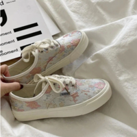  Flower Embroidery Design Vulcanized Shoes - Thumbnail 3