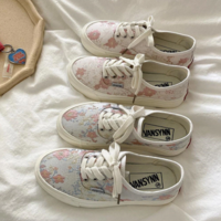  Flower Embroidery Design Vulcanized Shoes - Thumbnail 2