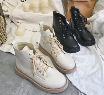 Autumn Winter Warm College Wind Lace Up