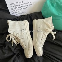 High-Top Heart-Shaped Print Canvas Shoes  - Thumbnail 2