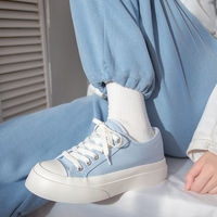  Low Top Blue Canvas Sneakers Ins Trend  - Thumbnail 1