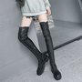  Lace Up Strappy Over The Knee High Motorcycle Boots-2