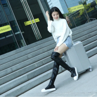 Sweet Girls Shoe Woman Boots Leather Elastic - Thumbnail 2