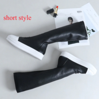Sweet Girls Shoe Woman Boots Leather Elastic - Thumbnail 4