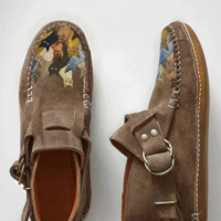 Cartoon Cat Printed Leather Button Casual  - Thumbnail 4