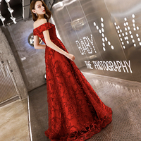 Elegant tulle long A line prom dress evening gown - Thumbnail 4