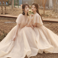 Cute tulle long A line prom dress evening dress - Thumbnail 2