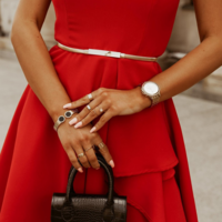 Round Neck Red Sleeveless Dress - Thumbnail 2