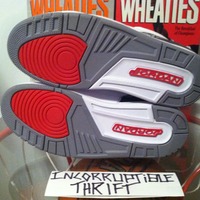 White Cement Air Jordan 3's Size 10 - Thumbnail 1