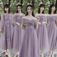 Purple tulle short prom dress party dress - Thumbnail 7