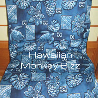 "BLUE - PINEAPPLE TURTLE FERN" Hawaiian Car Seat Covers - 2PC (DENIM/CANVAS)   - Thumbnail 1