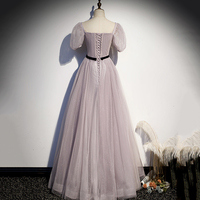 Cute tulle long A line prom dress evening gown - Thumbnail 2