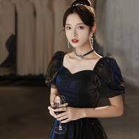 Cute tulle long A line prom dress evening gown - Thumbnail 3