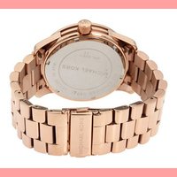 MICHAEL KORS OVERSIZED ROSE GOLD RUNWAY LADIES WATCH 3-HAND GLITZ  #MK5661 - Thumbnail 1