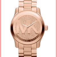 MICHAEL KORS OVERSIZED ROSE GOLD RUNWAY LADIES WATCH 3-HAND GLITZ  #MK5661 - Thumbnail 2