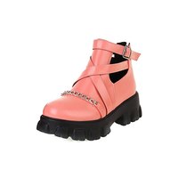  Punk Gothic Combat Ankle Boots - Thumbnail 3
