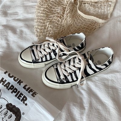 Women's Canvas Shoes Zebra Pattern