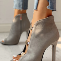 Women Pumps Thin High Heels Female Hollow - Thumbnail 6