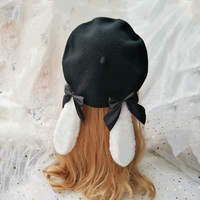  Bunny Ears Bowknot Painter Hat - Thumbnail 1