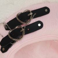  Gothic Punk Beret Black Women Breathable - Thumbnail 7
