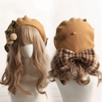 Winter Cute Beret Women New British Fashion - Thumbnail 1