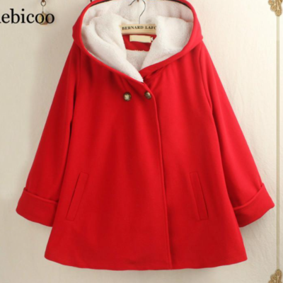 Coat winter women double breasted solid 