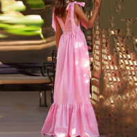Elegant Summer Boho Long Dress Lady - Thumbnail 5