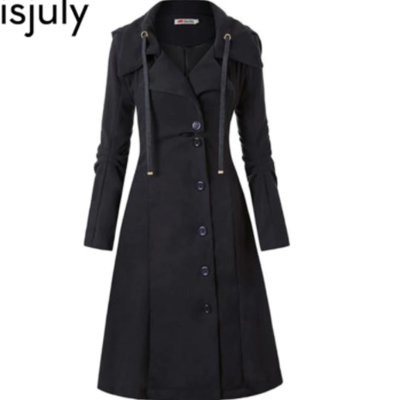 Women coat wool winter black vintage gothic