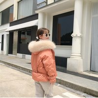 Cotton Short With Hooded Fur Adjustable - Thumbnail 2
