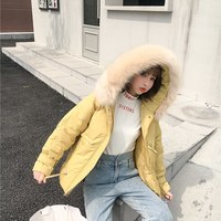 Cotton Short With Hooded Fur Adjustable - Thumbnail 3