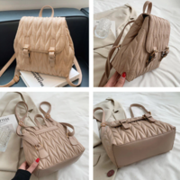 Leather Fashion Backpack Small Designer - Thumbnail 9