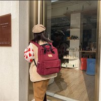 Knapsack Corduroy Daypack Soft Portable Casual  - Thumbnail 6