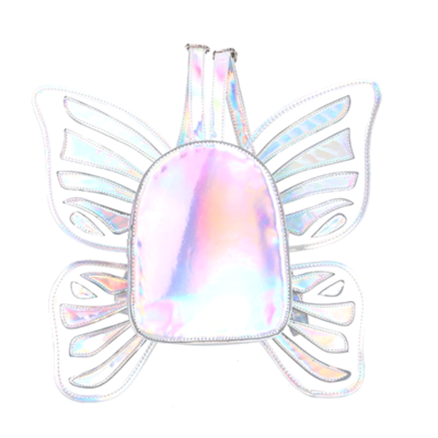 Butterfly angel wings pu leather backpack casual 