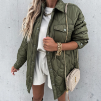  Cotton-Padded Quilted Parka Jacket Down - Thumbnail 5