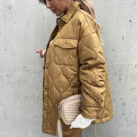  Cotton-Padded Quilted Parka Jacket Down - Thumbnail 2