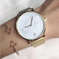 Luxury Women Watch Mesh Strap Marble  - Thumbnail 2