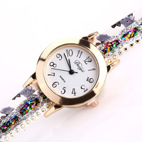 Top Brand Luxury Watches Women Flower - Thumbnail 8