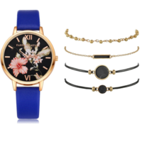 Set Women Watches Bracelet Black Ladies Bracelet - Thumbnail 7