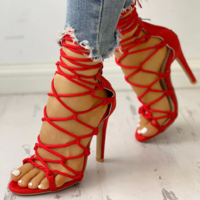Women Gladiator Cross Straps Sandals  - Thumbnail 1