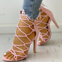 Women Gladiator Cross Straps Sandals  - Thumbnail 2
