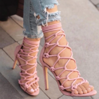 Women Gladiator Cross Straps Sandals  - Thumbnail 3