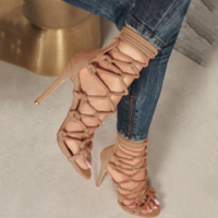 Women Gladiator Cross Straps Sandals  - Thumbnail 4