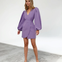  Asymmetry Mini Dress Tunic High Waist  - Thumbnail 2