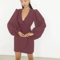  Asymmetry Mini Dress Tunic High Waist  - Thumbnail 5