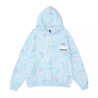 Cute Cinnamon Roll Anime Cartoon Print Long Sleeve Hoodie Sweatshirt Aesthetic Casual E-Girl Kawaii Korean Japanese Harajuku - Thumbnail 5