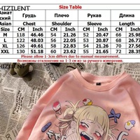 Cute Toga Anime Girl Cartoon Print Oversize Long Sleeve T-shirt Sweater Hoodie Aesthetic Casual Summer E-Girl Kawaii Korean Japanese Harajuku - Thumbnail 8