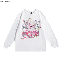 Cute Toga Anime Girl Cartoon Print Oversize Long Sleeve T-shirt Sweater Hoodie Aesthetic Casual Summer E-Girl Kawaii Korean Japanese Harajuku - Thumbnail 4